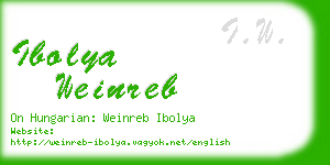 ibolya weinreb business card
